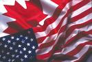 canadian and american flag